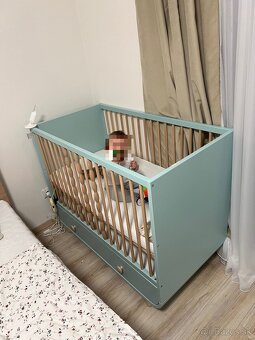 IKEA MYLLRA postieľka so zásuvkou – mentolová - 6