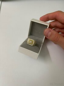 Briliantový prsteň - drahokam moissanite 0,5ct + 1,82ct - 6