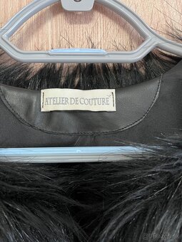 Nádherný dámsky kabatik - rukávy z pravej kože - 6