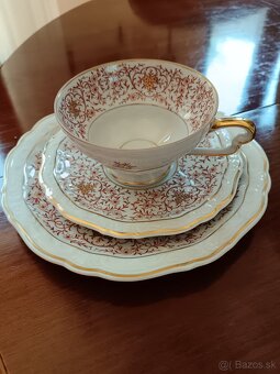 Porcelán Farebné šálky, trojsety, Rubinove sklo - 6