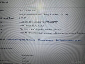 Počítač Dell 3010.Intel i5-3470 4x3,20GHz.8gb ram.256G SSD. - 6