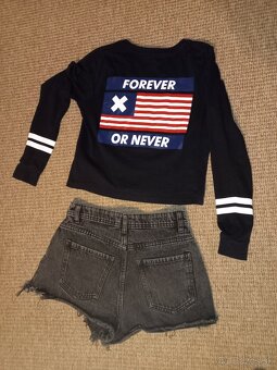 Dievč. rifle, nohavice, elasťáky veľ.XS,S, 164 + bunda - 6