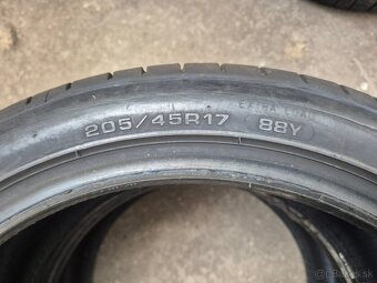 205/45 r17 letné 2 ks DUNLOP dezén 8 mm DOT2021 - 6