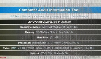 Lenovo ThinkPad P15 32GBRAM/i7-10GEN/ NVIDIA - 6