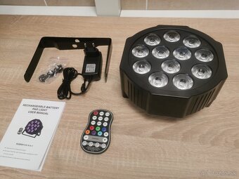 4ks Batériové akku led pary RGBW,diaľkové ov. +Taška - 6