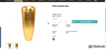 luxusna zlata vaza 95cm - 50% - 6