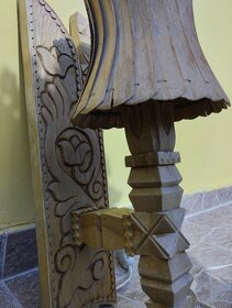 Lampa z Dreva Vyrezavane Rucna praca na Chalupu - 6