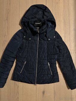 Armani bunda modrá s kapucňou - 6