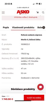 Rohova sedacia suprava Merlin II, seda farba - 6