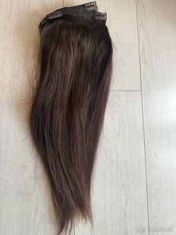 Clip in živé vlasy - hnedá - 6