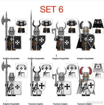 Figúrky Rytieri 2 (8ks) - typ lego, nové, nehrané - 6