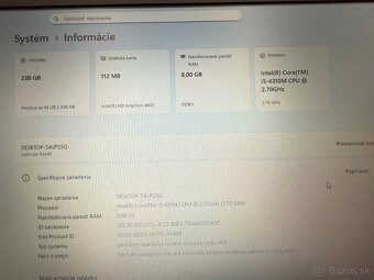 Dell Latitude E6440 i5 / 8GB / SSD / Win11 originál - 6