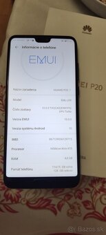 Predám Huawei P20 4/128 dual sim. Google - 6