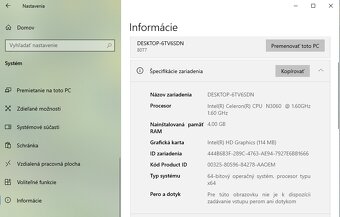 Lenovo Ideapad 110-15ibr 4GB, 120GB SSD + 1TB, Intel N3060 - 6