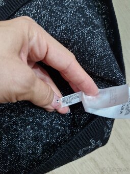 DKNY cierno strieborne monogram logovane zimne saty - 6