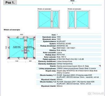 LACNO predám Nove plastové okna 7komorové 3-sklo LACNO - 6