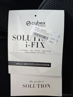 Predám detskú sedačku do auta Cybex Platinum Solution i-Fix - 6