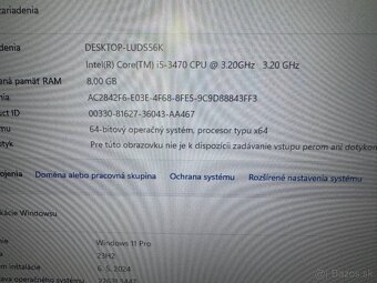 Počítač Dell 3010.Intel i5-3470 4x3,20GHz.8gb ram.256G SSD. - 6