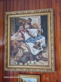 Rôzne stare obrazy, vsetko olej - 6