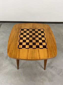 Vintage šachový stolík Brusel štýl Halabala - 6