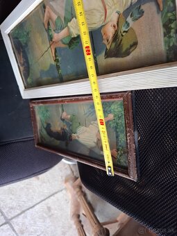 Predám dva staré obrázky chlapca so psom - 6