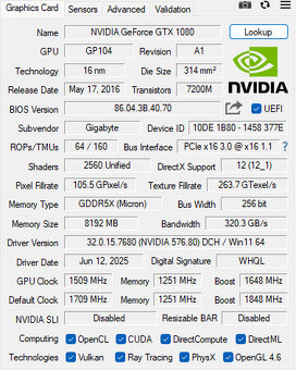GIGABYTE GeForce AORUS GTX 1080 8G - 6