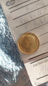 Veľmi vzácna zlatá minca 5 Rubeľ 1897 - 6