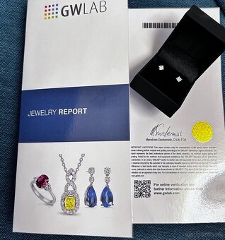 Diamantové zlaté náušnice 0,52ct - 6