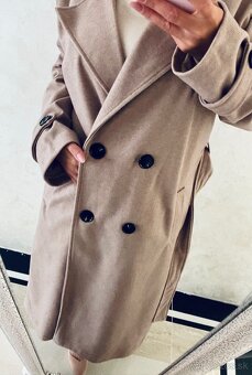 Damsky elegantny kabat Latte - 6