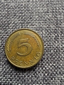 Nemecko - 5 Pfennig 3 ks, 2 Pf. 2 ks, 1 Pfennig 3 ks = 8 ks - 6