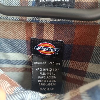 Dickies flanelová košeľa s dlhým rukávom károvaná kockovaná - 6