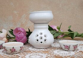 Keramika, aróma lampy, sošky do modra - 6