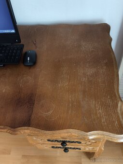 Starý drevený písací stôl - 6