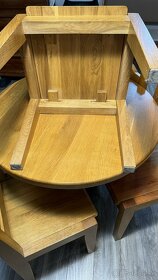 Jedalenský stôl masív dub + stoličky - 6