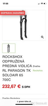 ROCK SHOX paragon TK A1 tappared 24,5 cm - 6