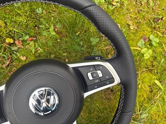 -Rline VW VOLANT KOZENY MULTIFUNKCNY biele šitie - 6