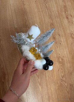 Vianočná dekorácia handmade na dreve - 6