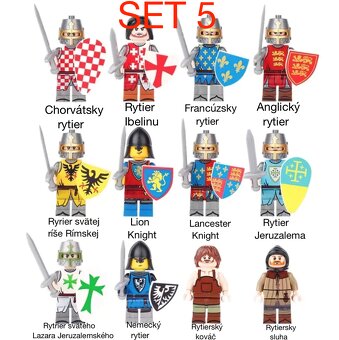 Figúrky Rytieri 3 (8ks) - typ lego, nové, nehrané - 6