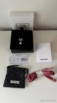 MIU MIU srdiečko prsteň striebro 925 - 6