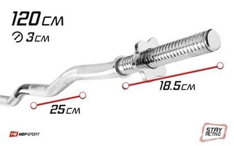 HS Nakladací činkový set Premium 105kg + variabilná lavica M - 6