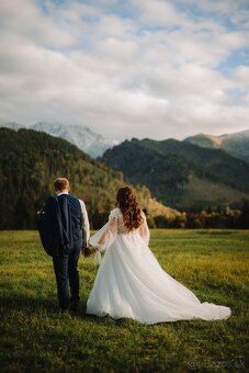 Svadobné šaty Ofélia 44-46 ivory - 6