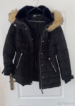Zara damska zimna cierna bunda velkost S - 6