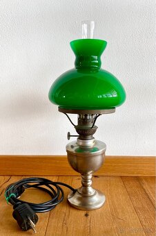 Stará cínová lampa ve stylu petrolejky - 6