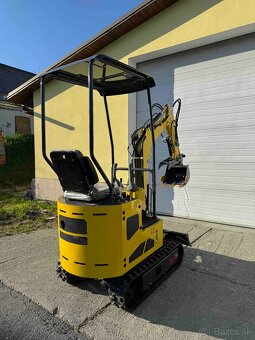 Nový minibager 1,2t, mimoosé kopanie - 6