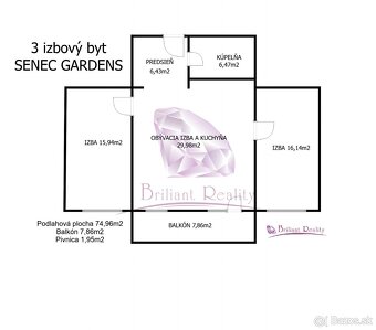 Krásny trojizbový byt v Senec Gardens - 6