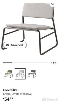 LINNEBÄCK Kreslo, 2kusy, 40€/kus - 6