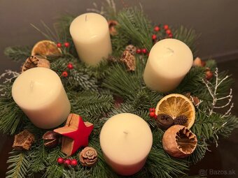 Adventný veniec z prírodných materiálov - 6