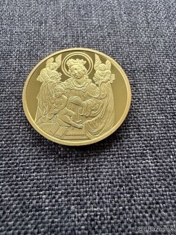 Medaila mosadzná pozlátená - Vianočná medaila v kapsli 19 g - 6