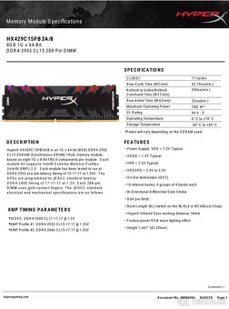 HyperX Predator RGB 8GB DDR4 2933 MHz CL15 - 6