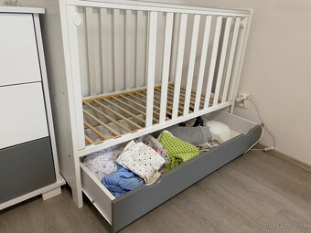 Detská postieľka a matrac + Komoda s prebaľovacím - 6